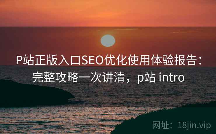 P站正版入口SEO优化使用体验报告：完整攻略一次讲清，p站 intro