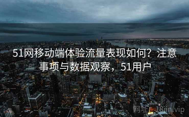 51网移动端体验流量表现如何?注意事项与数据观察,51用户 51网移动端体验流量表现如何?注意事项与数据观察,51用户