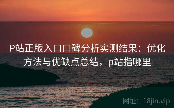 P站正版入口口碑分析实测结果：优化方法与优缺点总结，p站指哪里