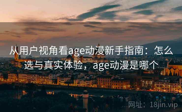 从用户视角看age动漫新手指南：怎么选与真实体验，age动漫是哪个