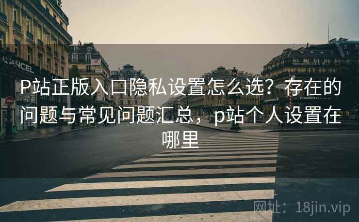 P站正版入口隐私设置怎么选？存在的问题与常见问题汇总，p站个人设置在哪里