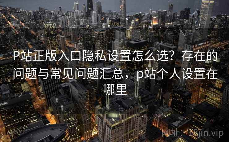 P站正版入口隐私设置怎么选？存在的问题与常见问题汇总，p站个人设置在哪里